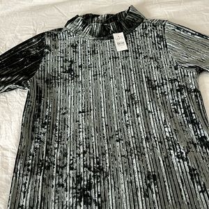 Velvet High Neck Top